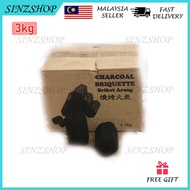 Charcoal Briquette 3kg Briket Arang Hexagonal