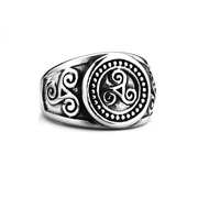 Stainless Steel Men's Ring Personalized Viking Vortex Ring Size 7-13