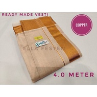 Ready Made Vesti/ Dhoti For Men With Velcro Copper and Gold Shade G19141