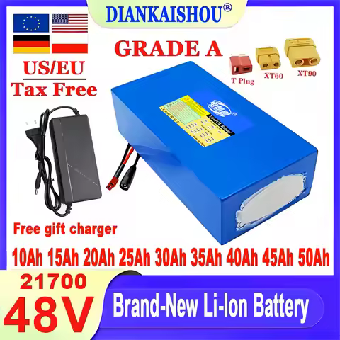 48V 10Ah 15Ah 20Ah 25Ah 30Ah 35Ah 40Ah 45Ah 50Ah 21700 Lithium battery pack 2500W Built in BMS For w