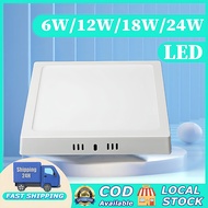 LED Square Panel Downlight Household Downlight 6W/12W/18W White Frame Embedded Lighting Downlight