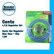 Cento L.P.G Regulator Set [Blue Hose] High Quality Pressure Hose [1.3M] With Regulator & Clip