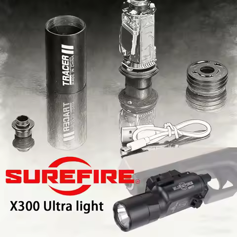 Tactical X300 Ultra Weapons Light Shooting Surefire X300U Tracer II Flashlight Unit Scout Light Thre