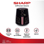 SHARP KF-MP42 BK/WH Rapid Air Fryer 1250watt - 4.2 Ltr