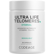 Codeage Ultra Life Telomeres Supplement - 5 MTHF Folate Vitamin B9, Vitamin B12 Methylcobalamin, Vit