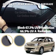 OEM Rear Windscreen CarFit Sunshade For Toyota Avanza 2003-2010 Block 67.3% UV & 66.9% U