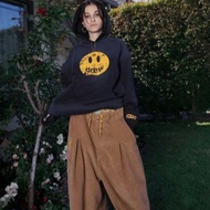 Sweatshirt drew house Official Website Smiley Face Bieber Distressed Stitching Crack Hoodie Men Wome