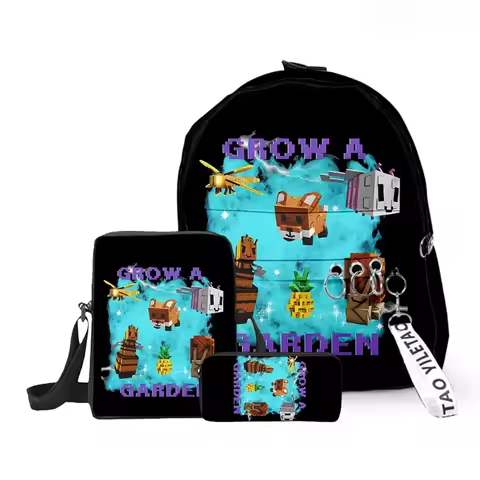 3D New Roblox Grow A Garden Creative Cute Primary Secondary School Students Schoolbag Backpack Penci