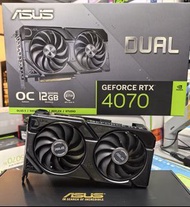 【此卡已售出】ASUS RTX 4070 DUAL 兩風扇 顯示卡 行貨保養 三日免費試玩  旺角門市交收試卡 RTX 5090 5080 5070 Ti 4090 D 3090 3080 Ti  3