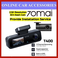 70mai T400 3Ch 2.5K Dash Cam 3-Channel DVR or M500 Dashcam Car Recorder Night Vision