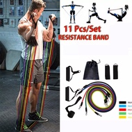 11 ชิ้น/เซ็ต ยางออกกำลังกาย Resistance Band Set ยางยืดออกกำลัง ยางยืดออกกำลังกาย ยางยืด ออกกำลังกาย ยางยืดออกกำลัง ยางยืด สายแรงต้าน