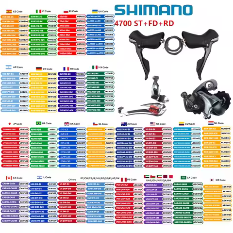 Shimano Tiagra 4700 2x10 Speed Mini Groupset 4700 ST+FD+RD For Road Bike Bicycle Front Derailleur Re