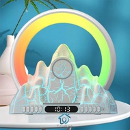 (Ready Stocl) RGB Alarm Clock Bluetooth-Compatible Speaker Music Rhythm Light Wireless Charger [Truman.sg]