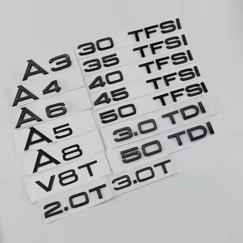 Car Trunk sticker 3D ABS glossy black 2.0 2.5 3.0 4.0 5.0tdi 30 35 40 45 50 55 TDI for Audi A1 A3 A4
