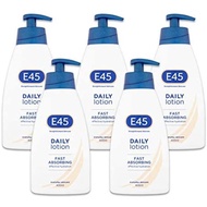 E45 Daily Moisturising Lotion 400ml, Pack of 5, Total 2 Litre