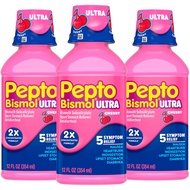 Pepto Bismol Liquid Ultra for Nausea, Heartburn, Indigestion, Upset Stomach, and Diarrhea - 5 Sympto