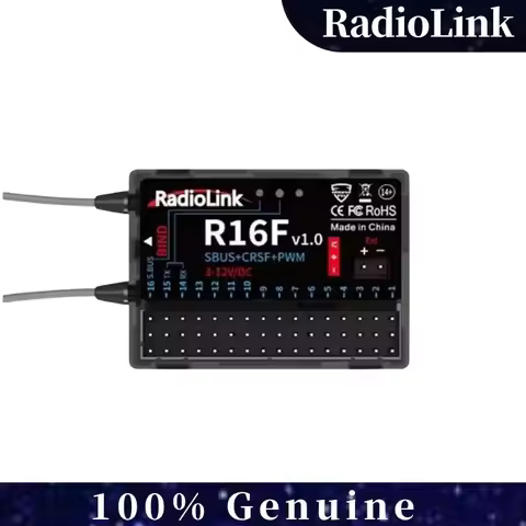 Radiolink R16F RC Receiver 16 Channel 2.4G Gyro Car Voltage Transmission Telemetry 600m Long Range R