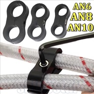 4/2/1Pcs Aluminum Alloy Car Oil Pipe Clamp - Fuel Line Clamp - for Braided Oil Gas Water Pipe - Car 