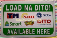 AVAILABLE LOAD NA DITO PVC Signage 7.8x11 inches