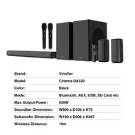 Vinnfier Hyperbar VF Cinema DA520 1300W Dolby Atmos 5.2.2 Soundbar with Bluetooth Karaoke System Spe