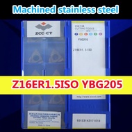 Z16ER1.5ISO YBG205 10pcs set original ZCC.CT insert YBG205M20 M