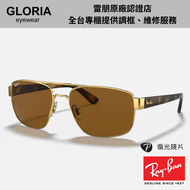 Ray Ban｜RB3663-001/57 方形複合式偏光太陽眼鏡
