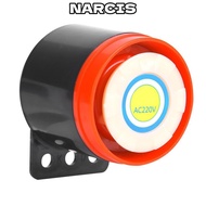 NARCIS Electronic Buzzer, AC 220V 110dB Alarm Beeper, Loud With Wire Lead Active Buzzer Electronic P