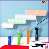 Professional Paint Roller Set 4/6/8/9 Inch No Shed Synthetic Bristle Non-slip Handle For HDB Home Re