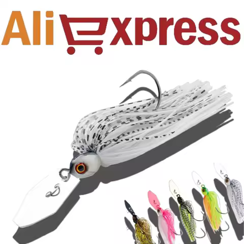 Artificial Wire Spinner Bait with Metal Blade Rubber Jig Hook For Perch 7g/9g/11g/14g/21g Jackall Su