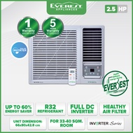 EVEREST Inverter Aircon Full DC Window Type with Remote Control 2.5 HP - ETIV25FWD/G