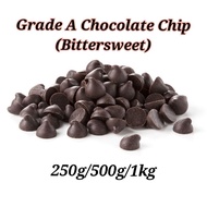 [MIGHT MELT, TAKE OWN RISK]  Grade A Dark Chocolate Chip (Bittersweet) (SEE DESCRIPTION) Halal 100g/