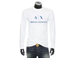 Original Armani Exchange AX long sleeved men base shirt pure cotton round neck breathable comfort lo