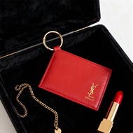 YSL Red Square Card Holder, Portable