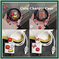 For Xiaomi 33w Fun and cute Cartoon Pattern Charger Cover Grey Soft TPU Case Android red mi 67W USB 