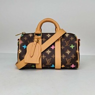 LOUIS VUITTON KEEPALL25老花PVC晶片Tyler聯名肩背包