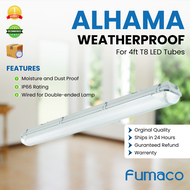 Alhama Tri-proof Weatherproof Lighting Fixture Housing Protection for T8 LED Tube Lamps Single Ended