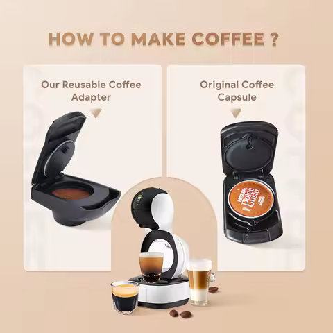 Coffee Adapter for Dolce Gusto Lumio DG325 Reusable Capsule Adapter Holder Espresso Coffee Capsula F