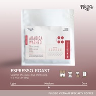 Cà Phê Espresso Flusso Arabica Washed - Cà Phê Hạt Rang Xay Nguyên Chất Pha Máy Espresso
