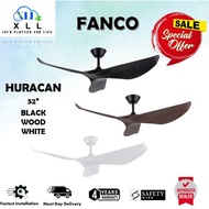 FANCO HURACAN 52" DC MOTOR CEILING FAN WITH REMOTE CONTROL PM ME FOR INSTALL QUOTATION