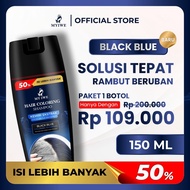 Original Myiwe Black Blue 150ML Shampo - Menghilangkan uban dan membuat rambut warna biru gelap, Hal