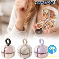 OUDIMEI Magnetic Cube Pill Box, Round Sealed Magnetic Cube Pill Organizer, Pill Storage Box Portable