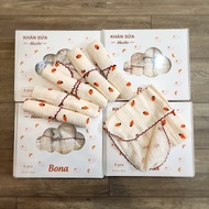 Bona 2-layer muslin milk towels, box of 6
