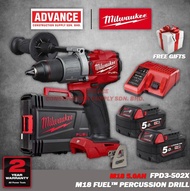 MILWAUKEE FPD3 / FPD3-0X / FPD3-502X M18 FUEL™ Percussion Drill / Cordless Hammer Driver Drill ( NEW Product 2023 )