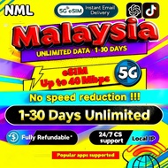 NMLeSIM Malaysia eSIM 5G 1-30 Days Daily500MB-3GB Unlimited Data eSIM Malaysia Maxis Celcom Umobile