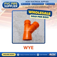 WYE PVC Orange Pipe Fittings 2" 3" 4" for Sanitary Pipe | WHOLESALE