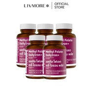 [5 Bottles] LIVMORE Daily Iron+ Iron No Constipation Blood Tonic Anemia Fatigue 4.7 Times Faster Abs