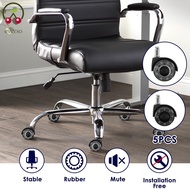 5Pcs Office Chair Wheels Load Capacity 700lbs Chair Caster Wheels Replacement Quiet Rubber Chair Cas