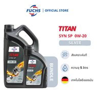 TITAN SYN SP 0W-20 น้ำมันเครื่องสังเคราะห์แท้ ขนาด 5 ลิตร น้ำมันเครื่องรถยนต์ ประหยัดทุกการหล่อลื่น