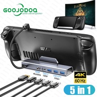 Goojodoq Steam Deck Docking Station TV Base Stand 5 in 1/6 in 1 Hub Aluminum Alloy Holder Dock 60Hz 