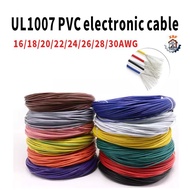 15Meters UL1007 Electronic Wire 30AWG 28AWG 26AWG 24AWG 22AWG 18AWG 16AWG Wire Harness PVC Tinned Co